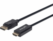 MANHATTAN Kabel DisplayPort na HDMI 1080p, 1m, černý