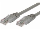 Cat.5e RJ45 UTP měděný patch cord kabel, 0,5 m, šedý
