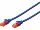 Digitus Patch Cable, CAT 6 UTP, AWG 26, měď, modrý 1m