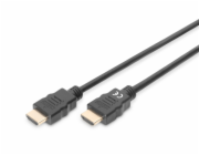 DIGITUS Vysokorychlostní propojovací kabel HDMI, typ AM / M, 1,0 m, s Ethernetem, Ultra HD 60p, zlatý, černý