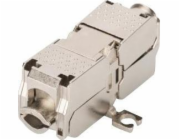 DIGITUS Prepojovacia spojka Cat6A, tienena STP, tool free zárezová, strieborna