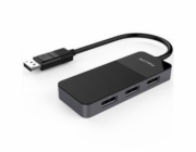 PremiumCord adaptér MST DisplayPort 1.4 na 3x DisplayPort / 8K / 3x 4K/ černý