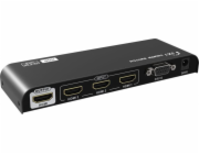 TECHLY 104929 3-Port HDMI 2.0 switch 3x1 4K 60Hz HDR with IR remote