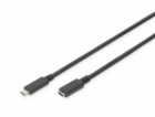 Digitus Prodlužovací kabel USB C na C samec/samice 2m, 3A...