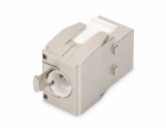DIGITUS Keystone Cat6A, tieneny STP, tool free, cable management, metal.snapIN, strieborný, 24pack
