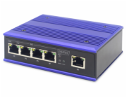 DIGITUS Professional Industrial 4-Port Gigabit PoE Switch + 1 uplink port