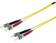Equip Equip LWL Patchkabel ST->ST 5,00m Singlemode Duplex OS2 Yel Polybeutel