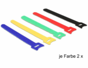 Delock Colored - Háček se smyčkou - 15 cm - černá, modrá, žlutá, červená, zelená (balení 10)