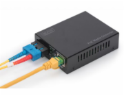 DIGITUS Professional Gigabit PoE media converter, RJ45 / SC, SM, PSE