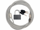 Ocelové lanko s visacím zámkem TOYA