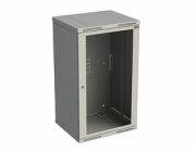 Rack nástěnný Sensa 21U 600mm,dv.sklo, šedý