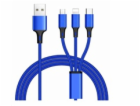 PremiumCord Kabel 3 in 1 USB, 3 konektory USB Type-C + mi...
