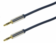 Kabel LogiLink Jack 3,5 mm – Jack 3,5 mm 0,5 m modrý (CA10050)
