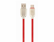 Gembird KAB051361 USB 2.0 AM na Type-C (AM/CM), 2m, červený CABLEXPERT Kabel USB 2.0 AM na Type-C kabel (AM/CM), 2m, pogumovaný, červený, blister, PREMIUM QUALITY