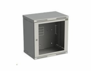 Rozvaděč nástěnný SENSA 12U 400mm, dveře sklo, RAL 7035, SENSA-12U-64-11-G