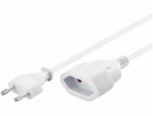 PREMIUMCORD Kabel síťový 230V, prodlužovací dvojvidlice,  2m