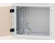 Nástěnný rack jednodílný 12U (š)600x(h)595 perforované dveře