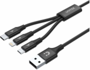 UNITEK C14049BK USB kabel 1,2 m USB 2.0 USB C Micro-USB B/Lightning Černá