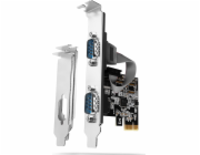 Řadič AXAGON PCEA-S2N PCIe - 2x sériový port (RS232) 250 kbps, vč. LP