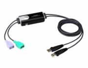 ATEN 2-Portový  USB Bezokrajový kabelový KVM přepínač