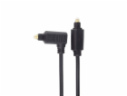 Optický kabel Toslink - Toslink 90°, OD:4mm, 1m