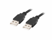Lanberg CA-USBA-20CU-0010-BK USB-A M / M 2.0, 1m, černý LANBERG USB-A M / M 2.0 kabel 1m, černý
