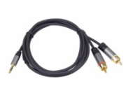 PREMIUMCORD kabel, Jack 3.5mm-2xCINCH M/M 1,5m