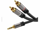 PREMIUMCORD kabel, Jack 3.5mm-2xCINCH M/M 5m