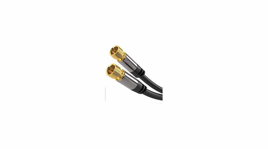 PREMIUMCORD kabel, satelitní anténní F male - F male (135 dB) 4x stíněný 5m
