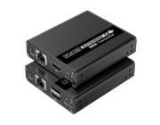 PremiumCord HDMI KVM extender FULL HD 1080p na 70m s přenosem USB