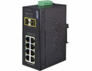 Planet IGS-1020TF, Switch, průmyslový, 8x 10/100/1000T, 2x 100/1000X SFP, -40~+75°C