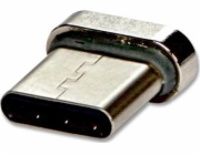 USB (2.0) Redukce, Magnetický konektor-USB C (3.1) M, 0, stříbrná, redukce na magnetický kabel