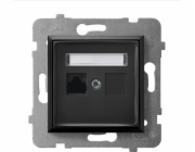Ospel ARIA Single počítačová zásuvka, kategorie 5e MMC černá metalíza GPK-1U / K / m / 33