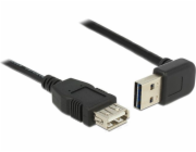 USB kabel Delock EASY-USB AM-AF 1 m lomený černý (83547)