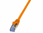 Patchcord LogiLink, CAT6A, S / FTP, PIMF, 0,5 m, oranžový (CQ3028S)