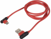 USB kabel Natec Extreme Media USB Type-C - USB (M), 1m, lomený, červený
