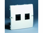 Kontakt-Simon Dvojitá telefonní zásuvka ZÁKLADNÍ MODUL 2xRJ11 bílá - BMTF2.02/11