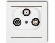 Karlik anténa Nest Deco 2 Satelitní výstupy + TV bílá (DGSN)