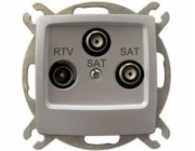 Ospel anténní hnízdo RTV-Sat-Sat Silver Pearl (GPA-S2S/M/43)