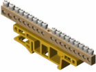 Elektro-Plast 18cestná kolejová svorkovnice, žlutá TH35 L...