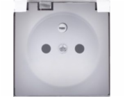 Kontaktní-Simon pokrývá zásuvky na verzi IP44 s výňatky s bílou chlopní (DGZ1BUZP/11A)