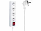 Libox napájecí lišta 4 zásuvky 3 m bílá (LB0083-3)