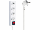 Libox napájecí lišta 4 zásuvky 5 m bílá (LB0083-5)