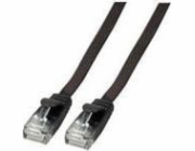 EFB plochý kabel RJ45 U / UTP, kat. 6a, PVC, 1,5 m, černá (K8107SW.1.5)
