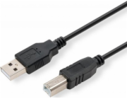 Kabel USB Logo USB-A - USB-B 1.8 m Czarny (30260)