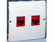 Kontaktní -Simon Computer Socket Základní modul 2xrj45 CAT.5E WHITE - BMF52.02/11