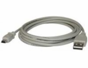 Kabel USB Logo USB-A - miniUSB 3 m Szary (10223)