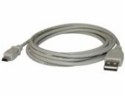 Logo kabelu USB USB-A – miniUSB 3 m šedý (10223)