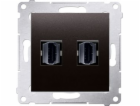 Kontakt-Simon HDMI zásuvka Simon 54 dvojitá antracitová (...