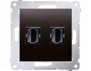 Kontakt-Simon HDMI zásuvka Simon 54 dvojitá antracitová (DGHDMI2.01/48)